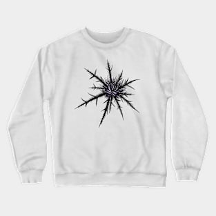 Dry Thistle With Sharp Thorns Gothic Botanical Art Crewneck Sweatshirt